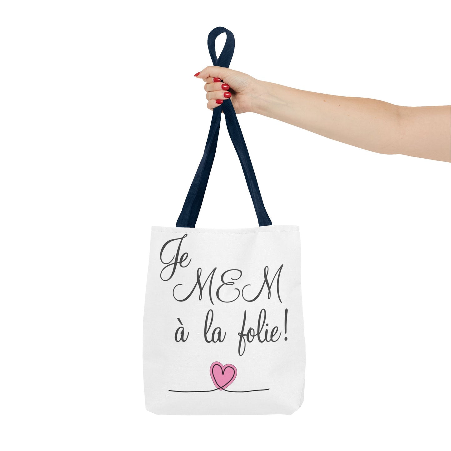 Je MEM à la Folie by Marie-Ève Mongrain Romantic Tote Bag - Cute Gift for Couples, Everyday Use, Shopping, Beach, Travel