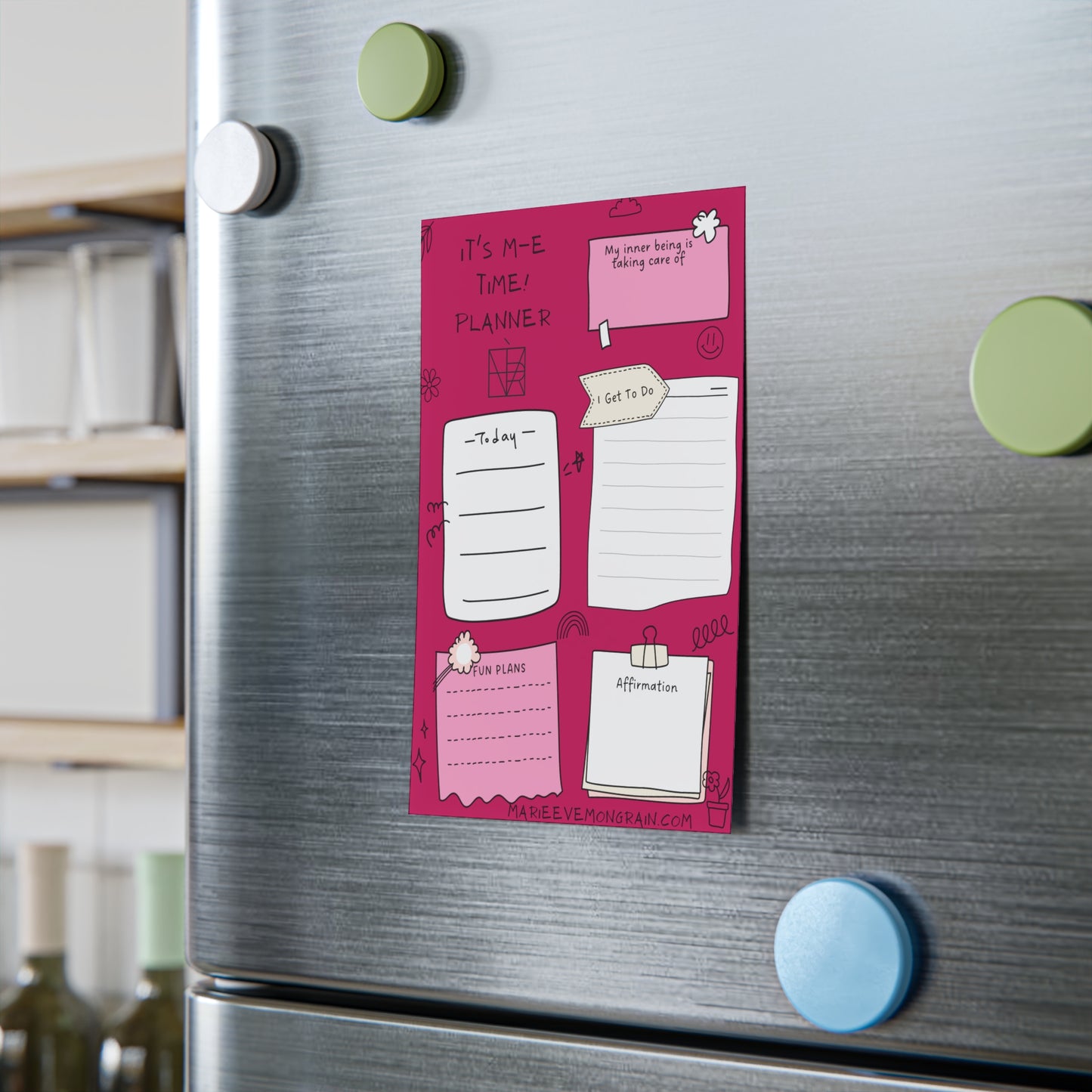 Planner Post-it Note Pad — 'It's Me Time' by Marie-Ève Mongrain Daily To‑Do & Affirmation Sticky Notes