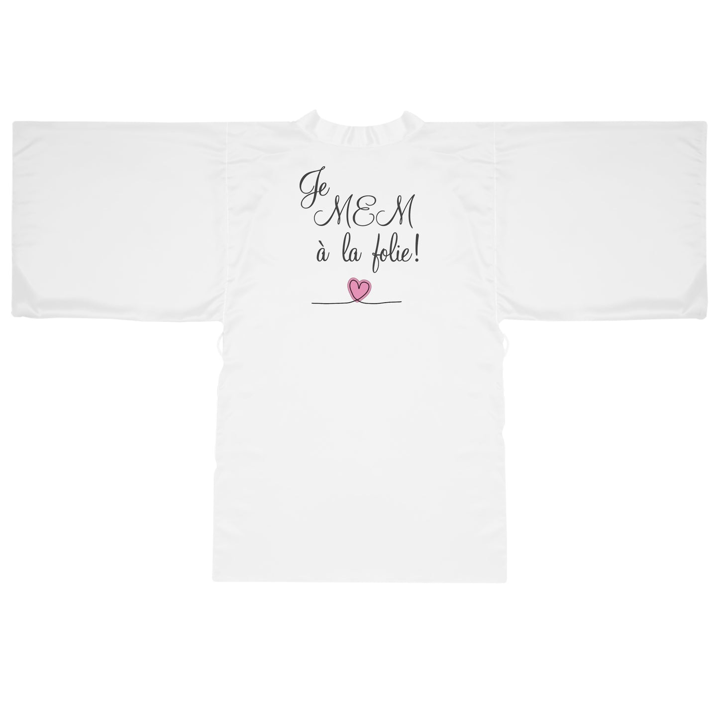 Je MEM à la Folie par Marie-Ève Mongrain,  Long Sleeve Kimono Robe, Bridal Loungewear, Maternity Gift, Cozy Homewear, Wedding Apparel, Spa Day Essentials