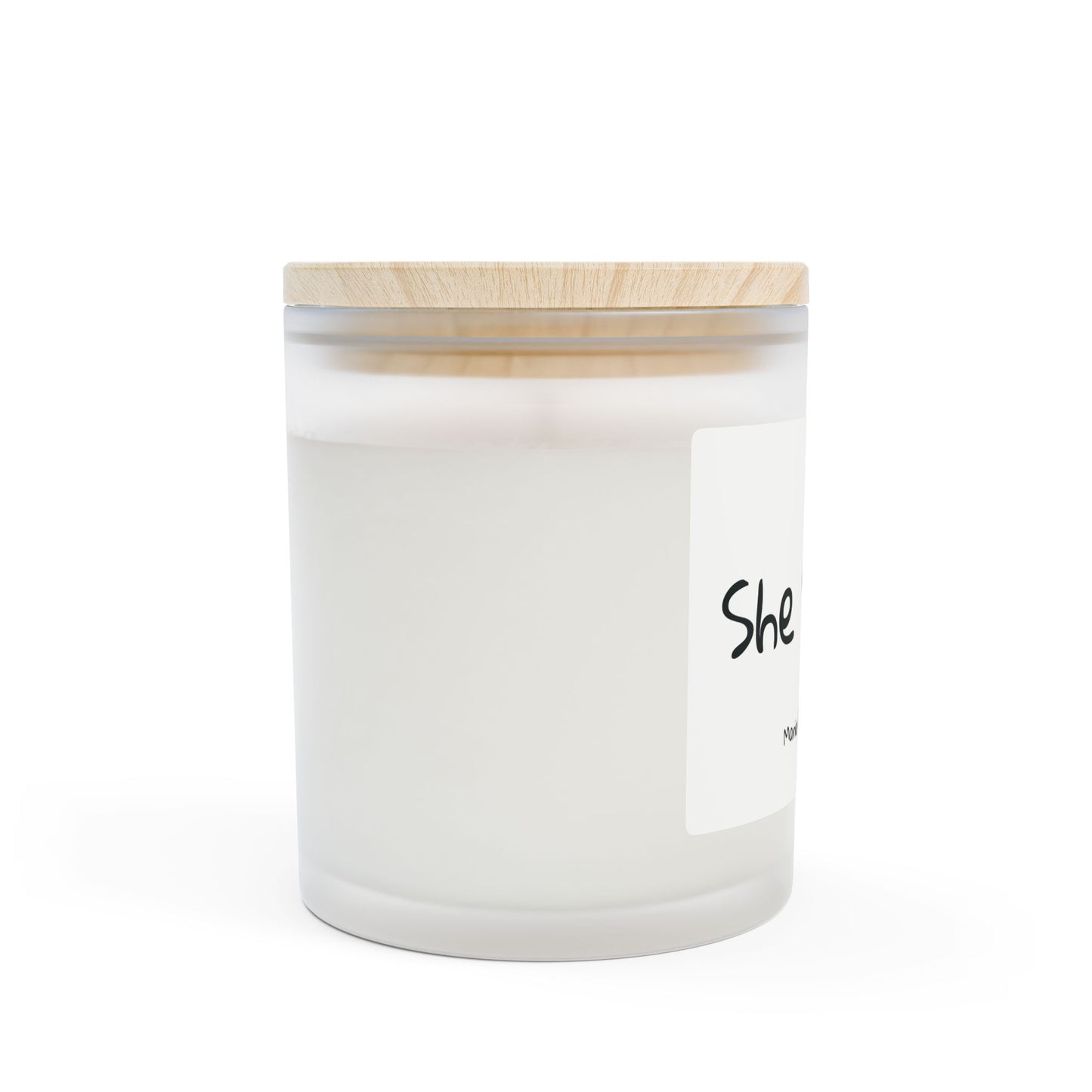 Burn the song "She Shines" by Marie-Ève Mongrain Frosted Glass Candle — 11oz Inspirational Scented Candle