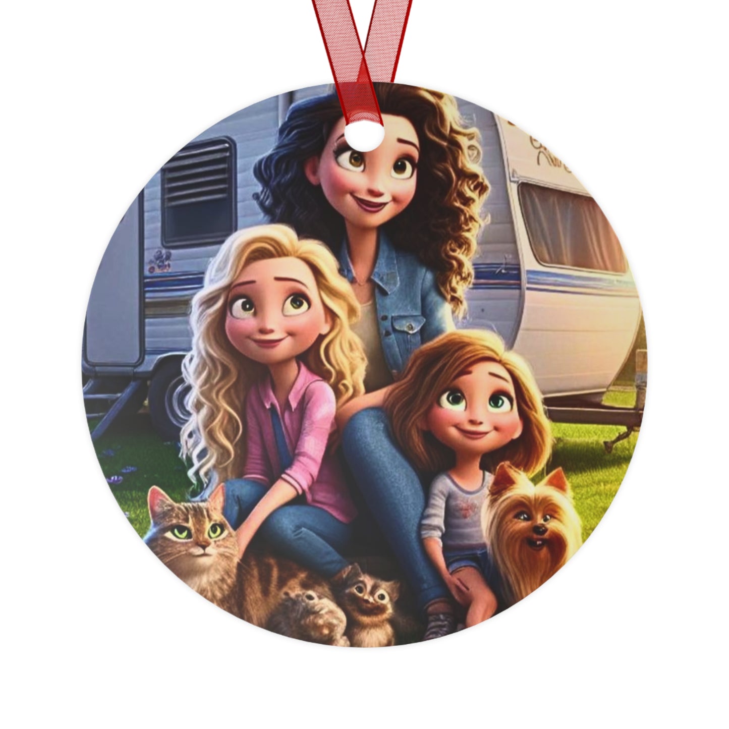 Mongrain's Family Adventures Metal Ornament