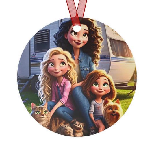 Mongrain's Family Adventures Metal Ornament