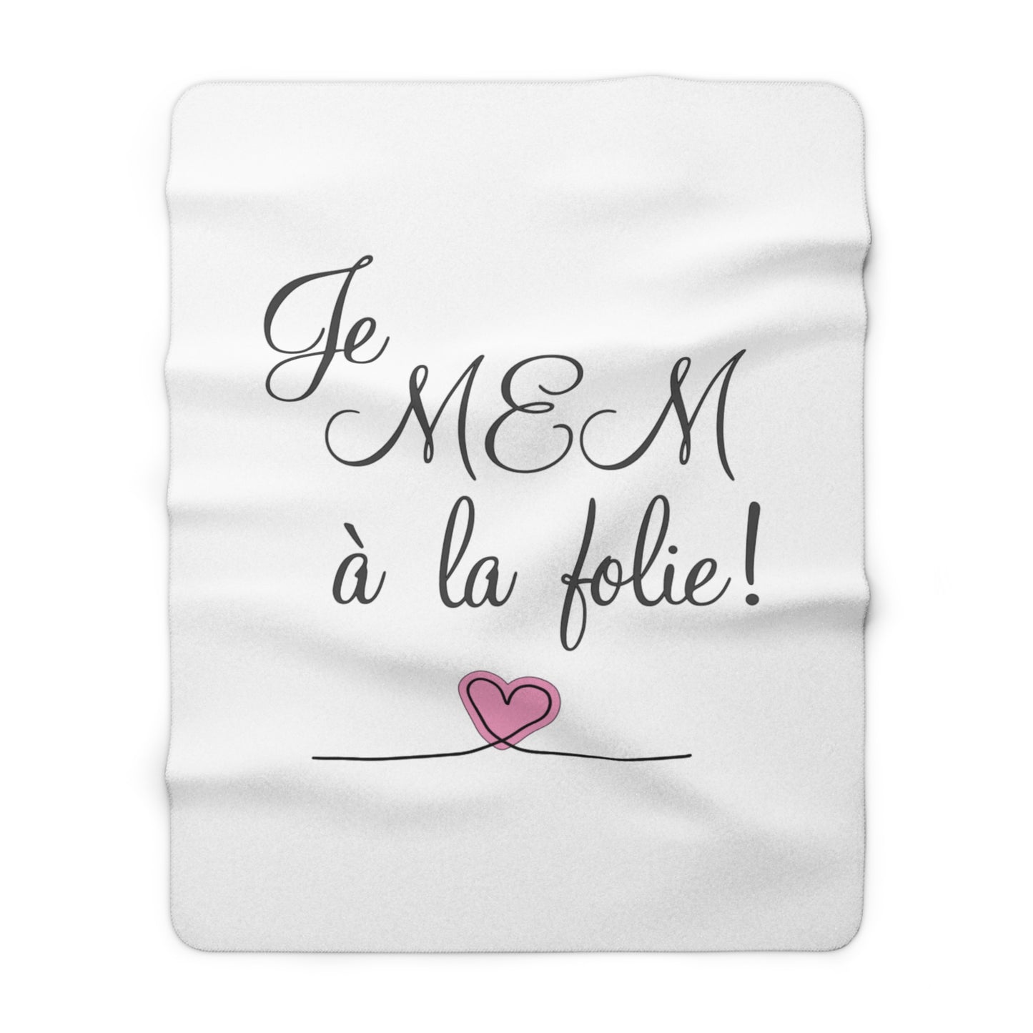 Je MEM à la Folie par Marie-Ève Mongrain, Cozy Sherpa Blanket - 'Warm Fleece Throw, Perfect Gift for Valentine's Day, Home Decor, Winter Cozy Nights, [...]