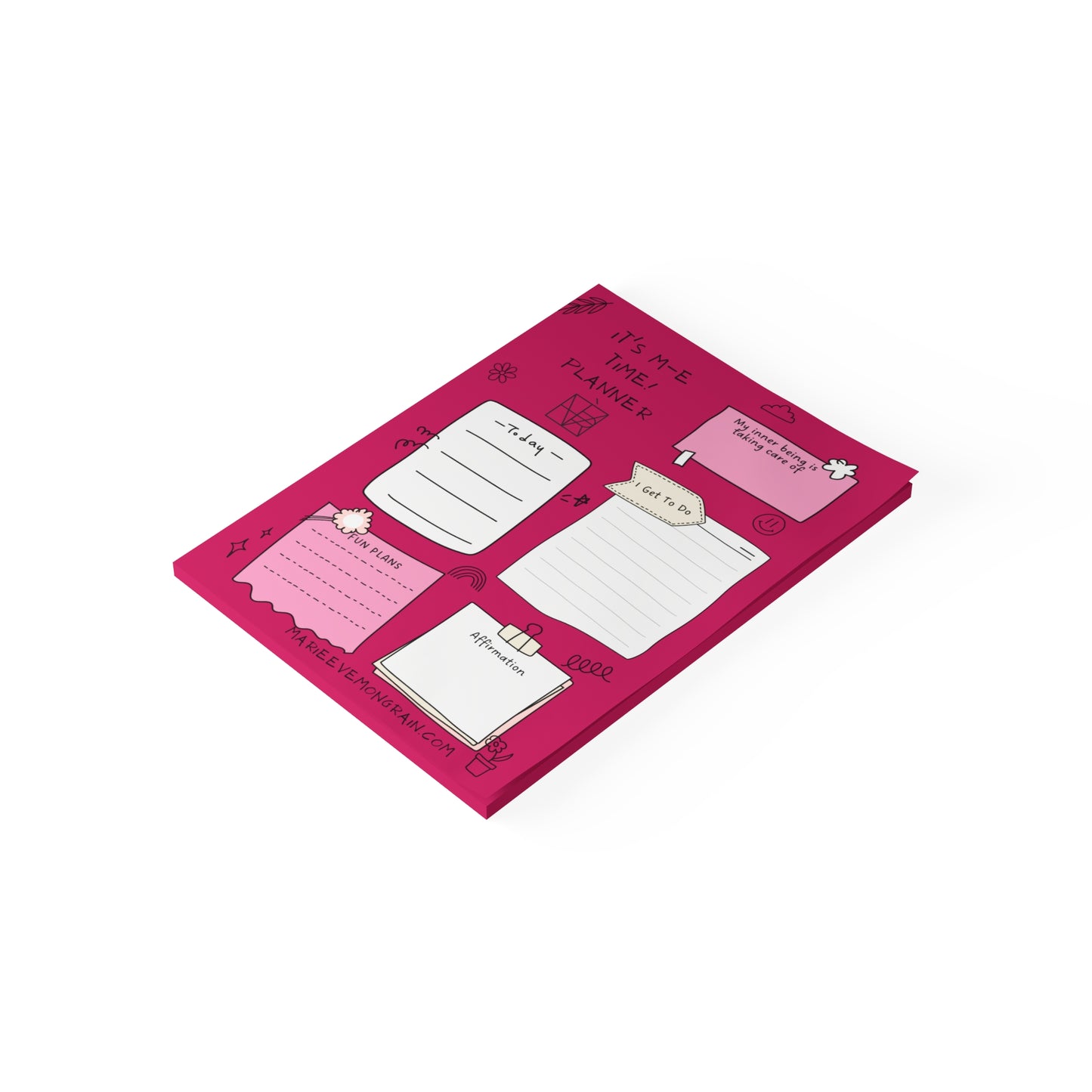 Planner Post-it® Note Pads — 'It's Me Time' by Marie-Ève Mongrain Sticky Notes for Organizing, To-Do Lists & Self-Care