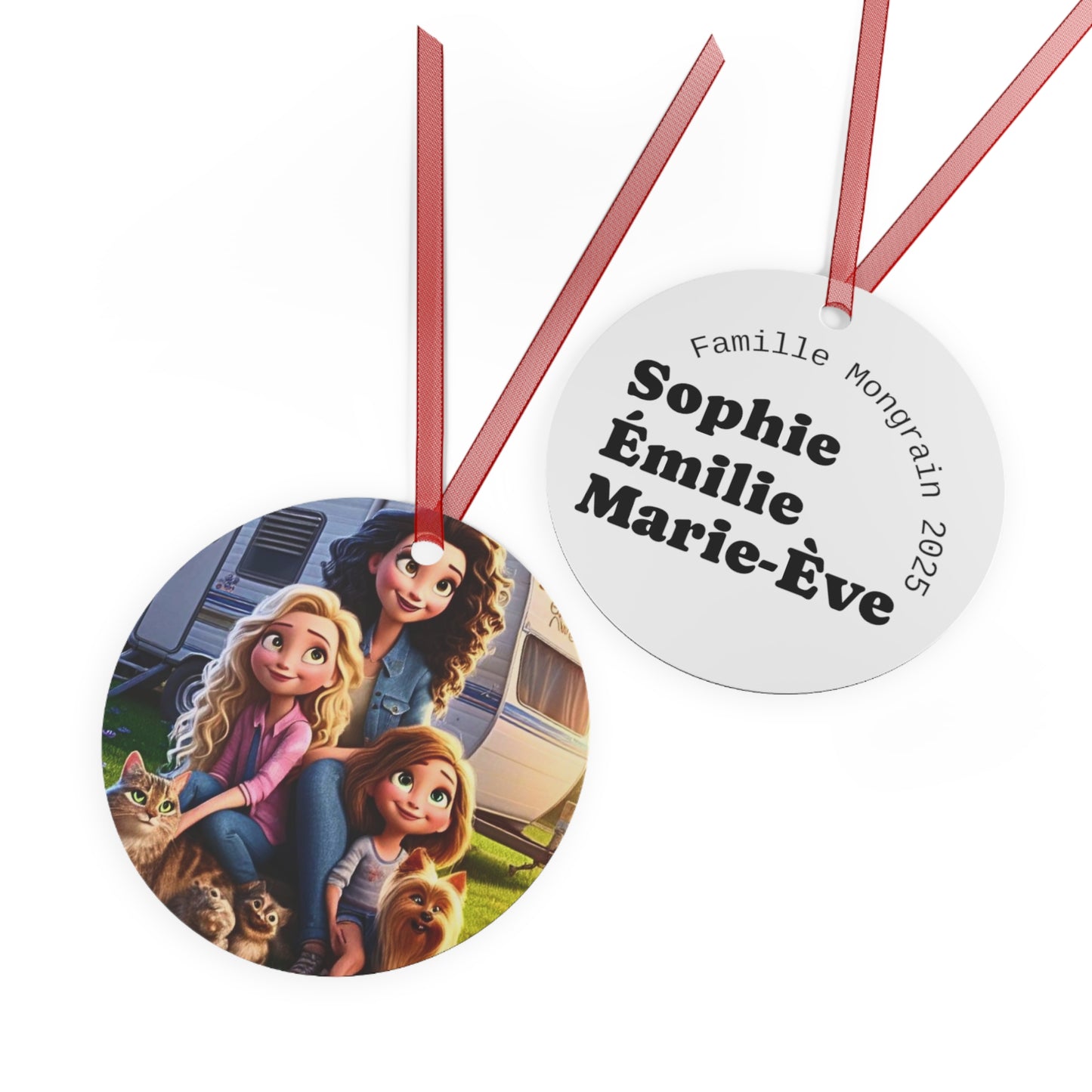 Mongrain's Family Adventures Metal Ornament