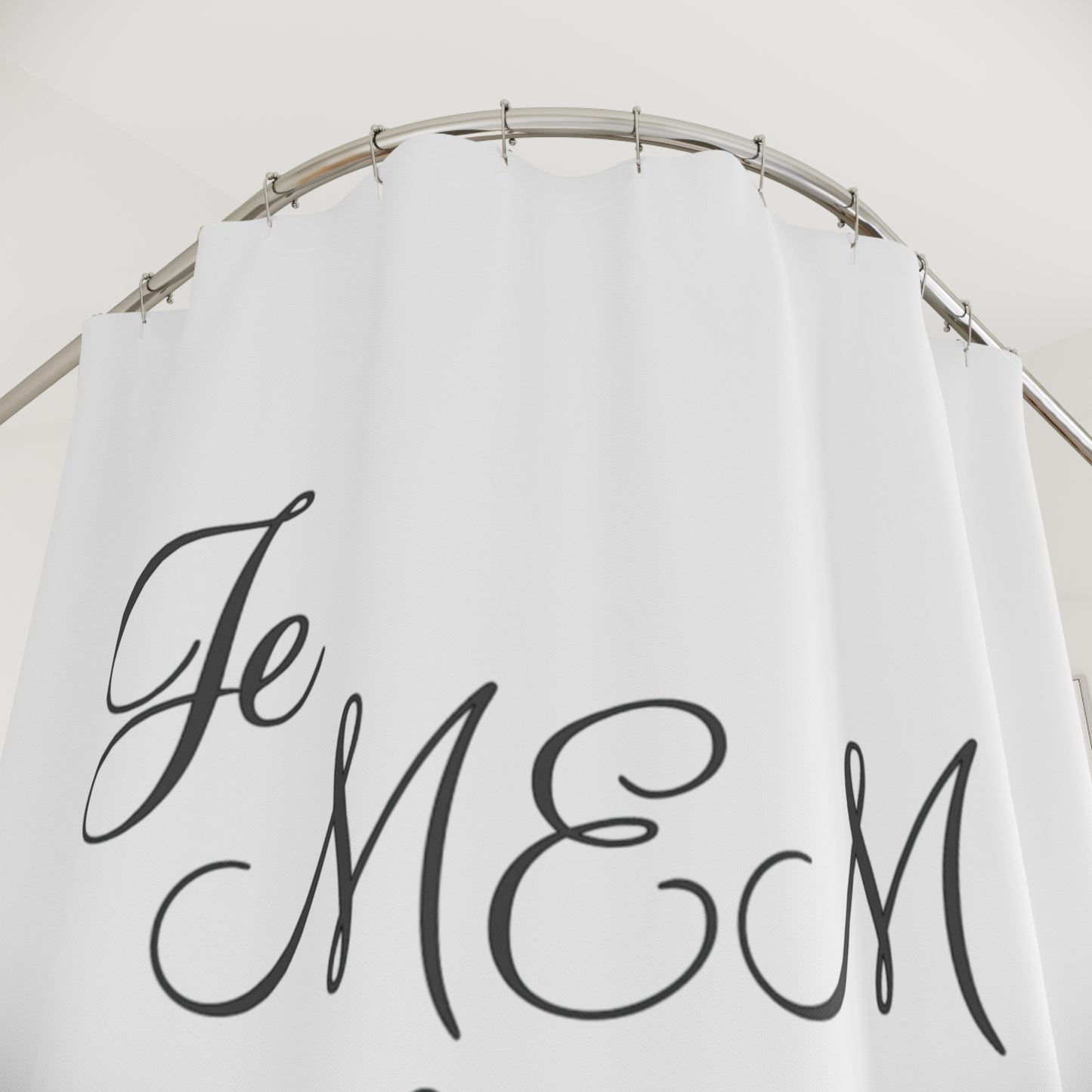 Je MEM à la Folie par Marie-Ève Mongrain Shower Curtain, Elegant Bathroom Decor, Gift for Couples, Love Home Accessories,