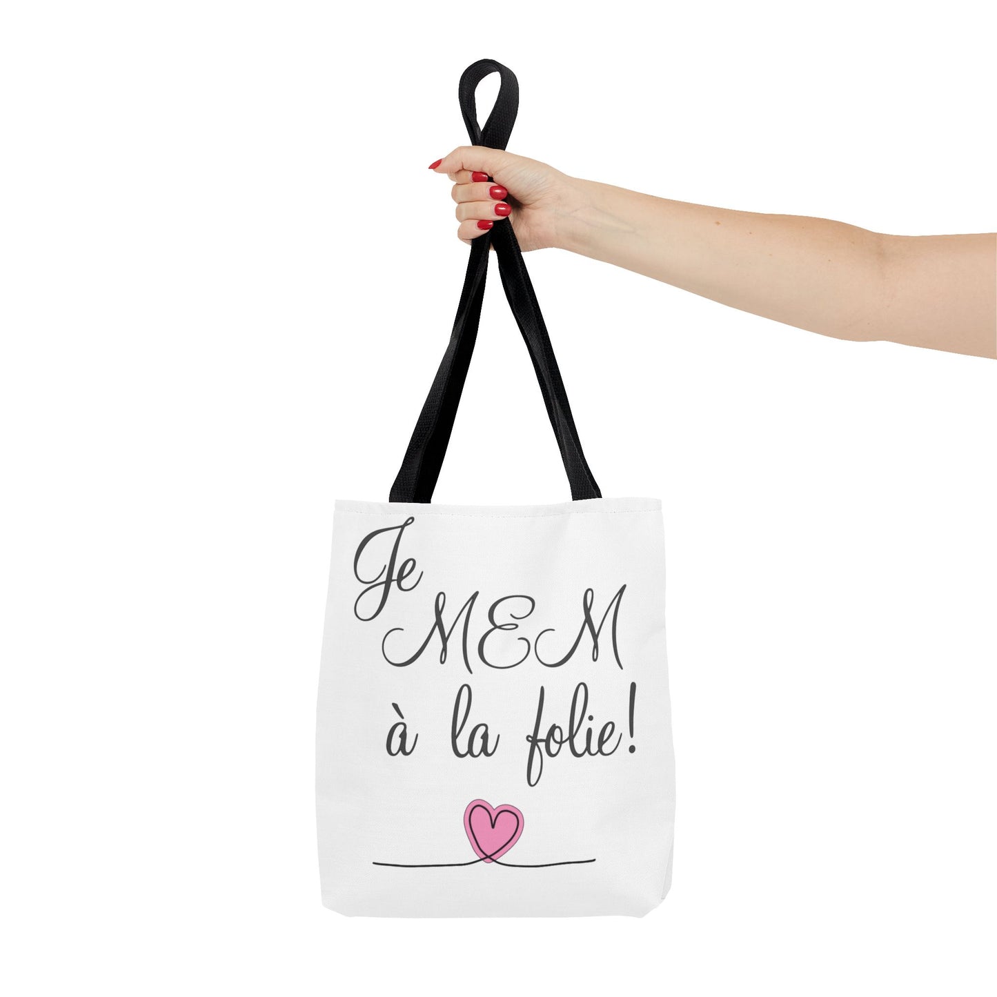 Je MEM à la Folie by Marie-Ève Mongrain Romantic Tote Bag - Cute Gift for Couples, Everyday Use, Shopping, Beach, Travel