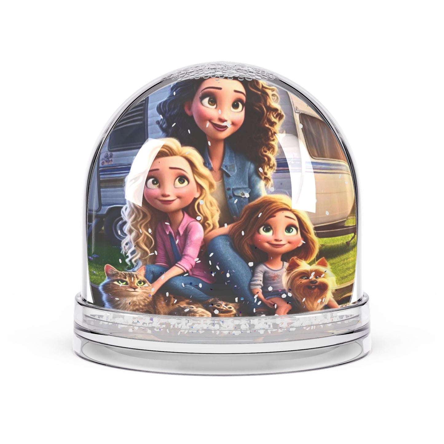 Mongrain's Family Adventures Charming Snow Globe | Keepsake Decoration, Holiday Gift, Home Decor, Magical Memory, Winter Wonderland Piece