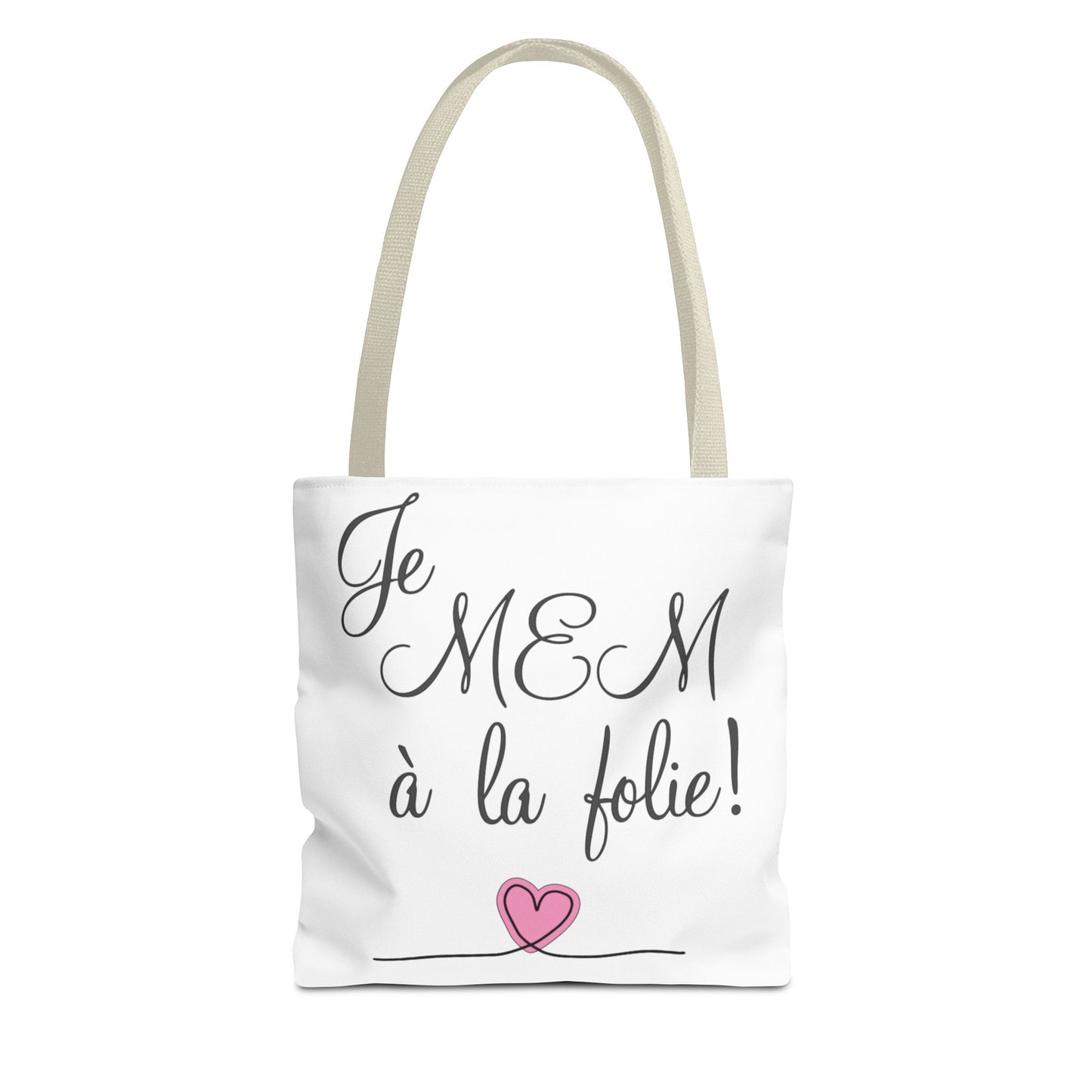 Je MEM à la Folie by Marie-Ève Mongrain Romantic Tote Bag - Cute Gift for Couples, Everyday Use, Shopping, Beach, Travel