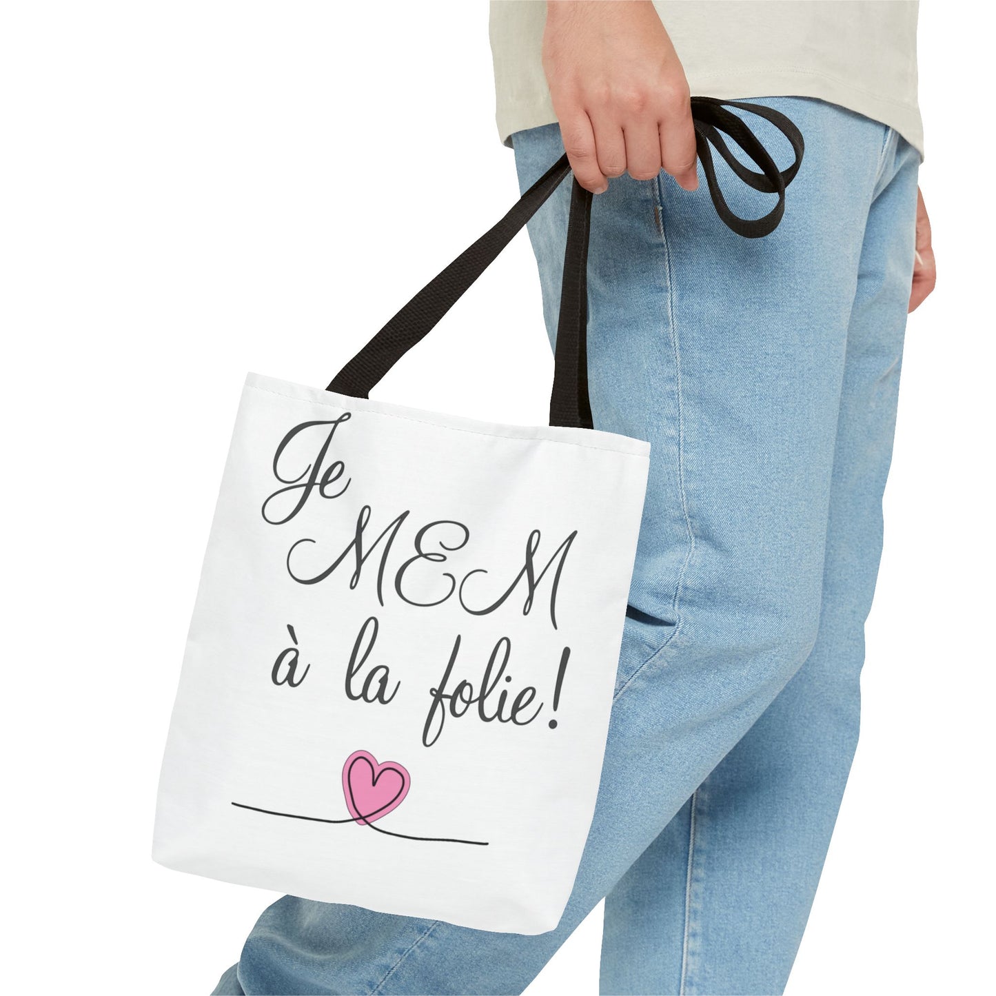 Je MEM à la Folie by Marie-Ève Mongrain Romantic Tote Bag - Cute Gift for Couples, Everyday Use, Shopping, Beach, Travel