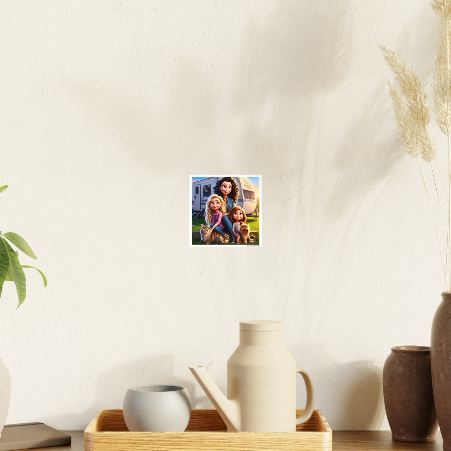 Mongrain's Family Adventures Whimsical Photo Art Posters - Home Decor, Wall Art, Gifts for Pet Lovers, Kids' Room, Family Moments