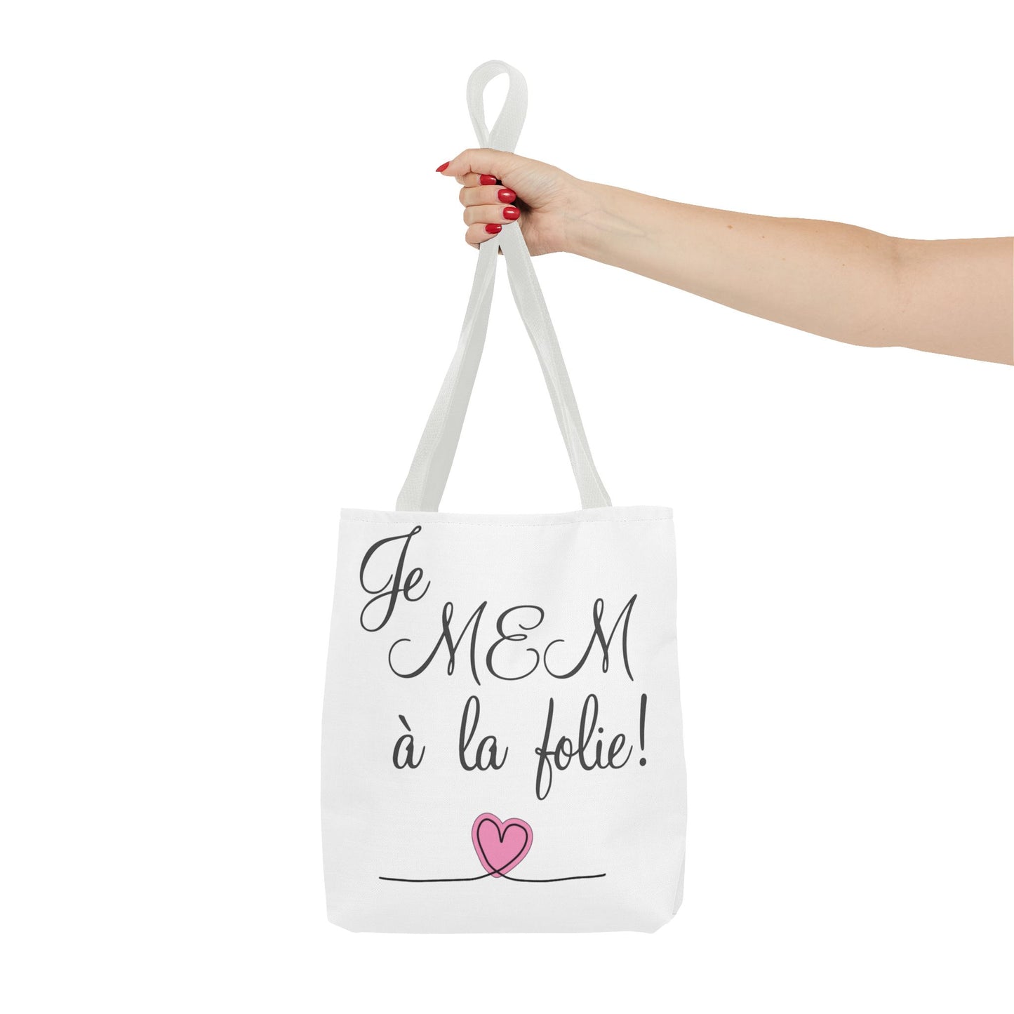 Je MEM à la Folie by Marie-Ève Mongrain Romantic Tote Bag - Cute Gift for Couples, Everyday Use, Shopping, Beach, Travel