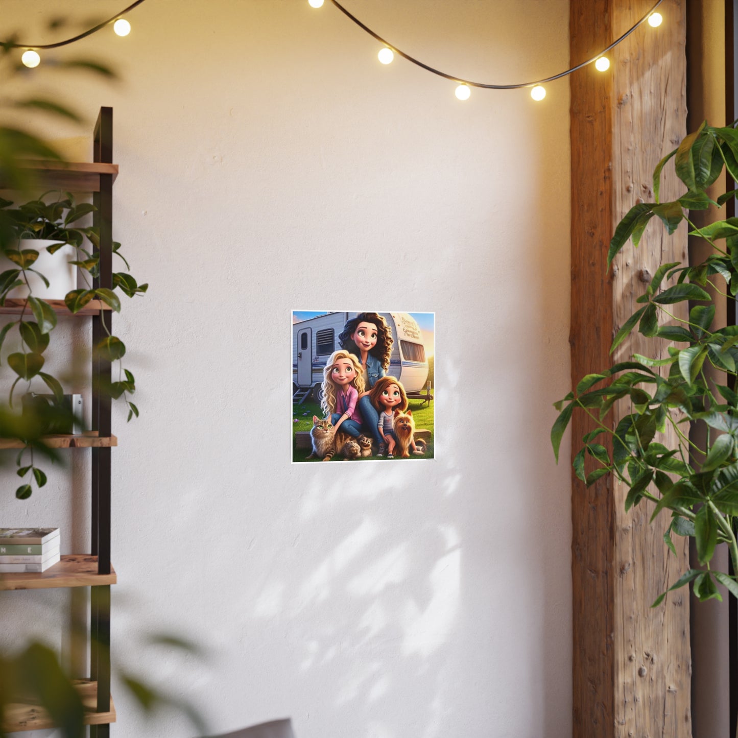 Mongrain's Family Adventures Whimsical Photo Art Posters - Home Decor, Wall Art, Gifts for Pet Lovers, Kids' Room, Family Moments