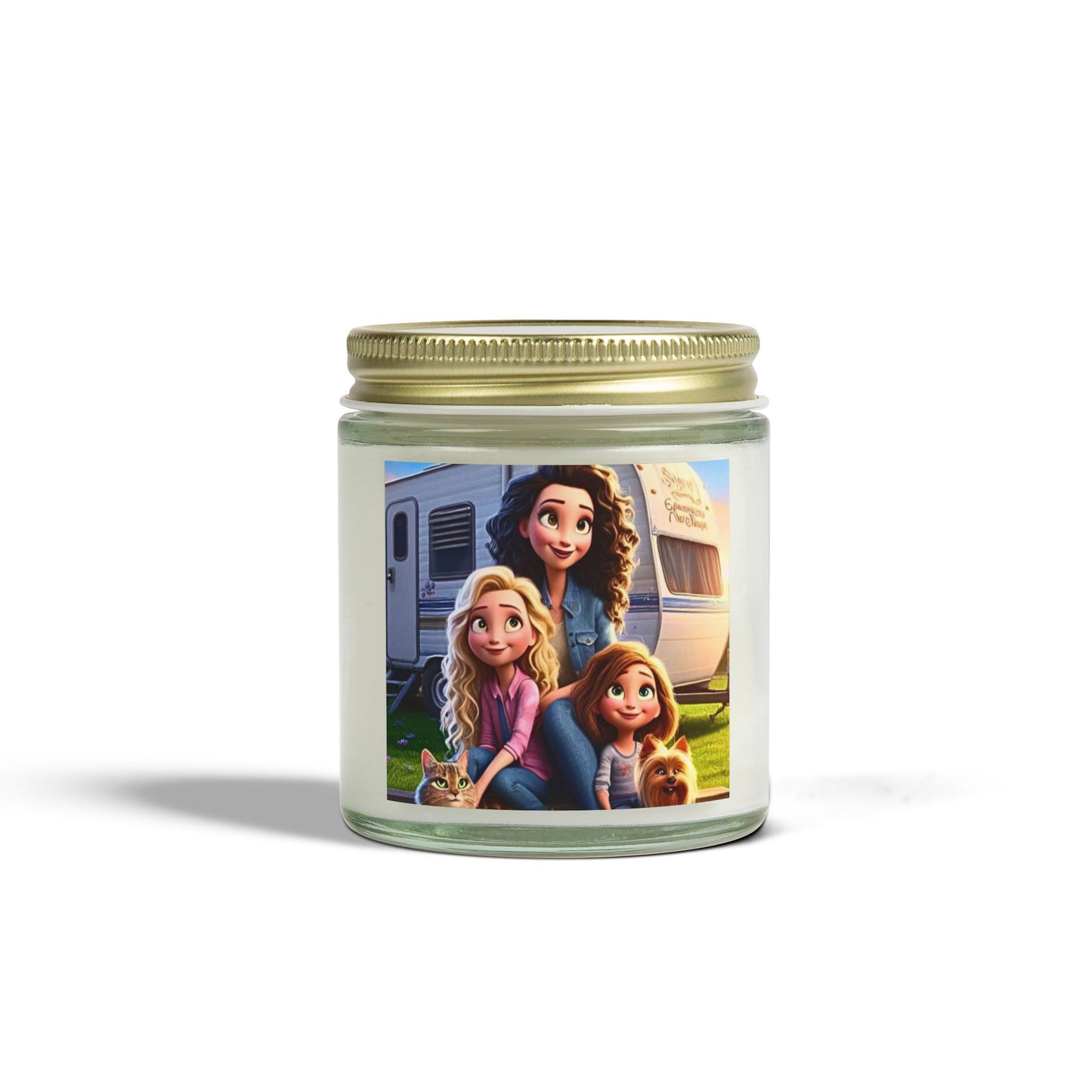 Mongrain's Family Adventures Moments Scented Candle - Coconut Apricot Wax, Candle for Home Decor, Gift for Mom, Camping Vibes, Room Fragrance