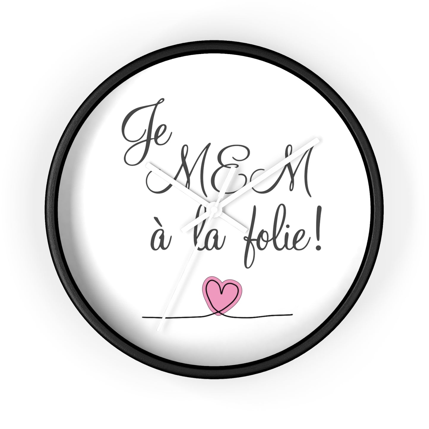 Je MEM à la Folie par Marie-Ève Mongrain, Charming Love Wall Clock, Home Decor