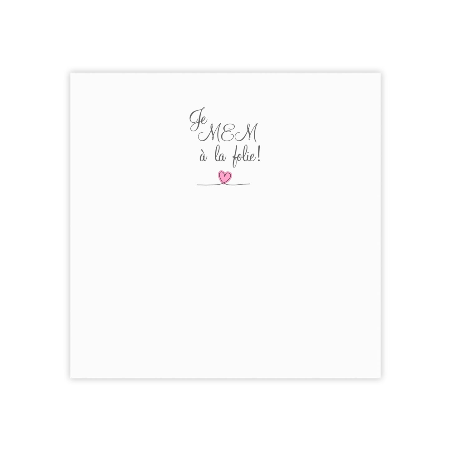 Je MEM à la Folie par Marie-Ève Mongrain, Elegant Post-it® Note Pads, Cute Reminder Pads, Personalized Stationery, Gift for Her, Office Supplies, Wedding Planning