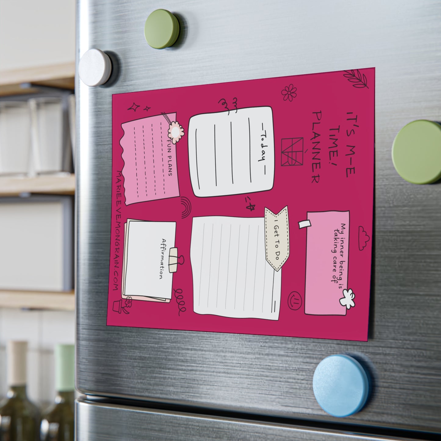 Planner Post-it® Note Pads — 'It's Me Time' by Marie-Ève Mongrain Sticky Notes for Organizing, To-Do Lists & Self-Care