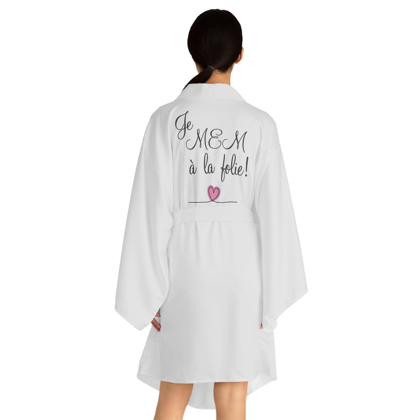 Je MEM à la Folie par Marie-Ève Mongrain,  Long Sleeve Kimono Robe, Bridal Loungewear, Maternity Gift, Cozy Homewear, Wedding Apparel, Spa Day Essentials