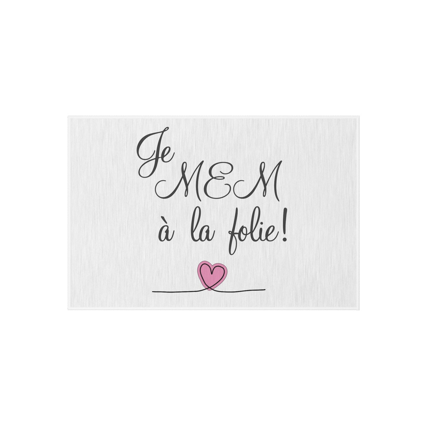 Je MEM à la Folie par Marie-Ève Mongrain, Chic Outdoor Rug, Cozy Patio Décor, French Quote Mat, Seasonal Living Décor, Garden Accessory