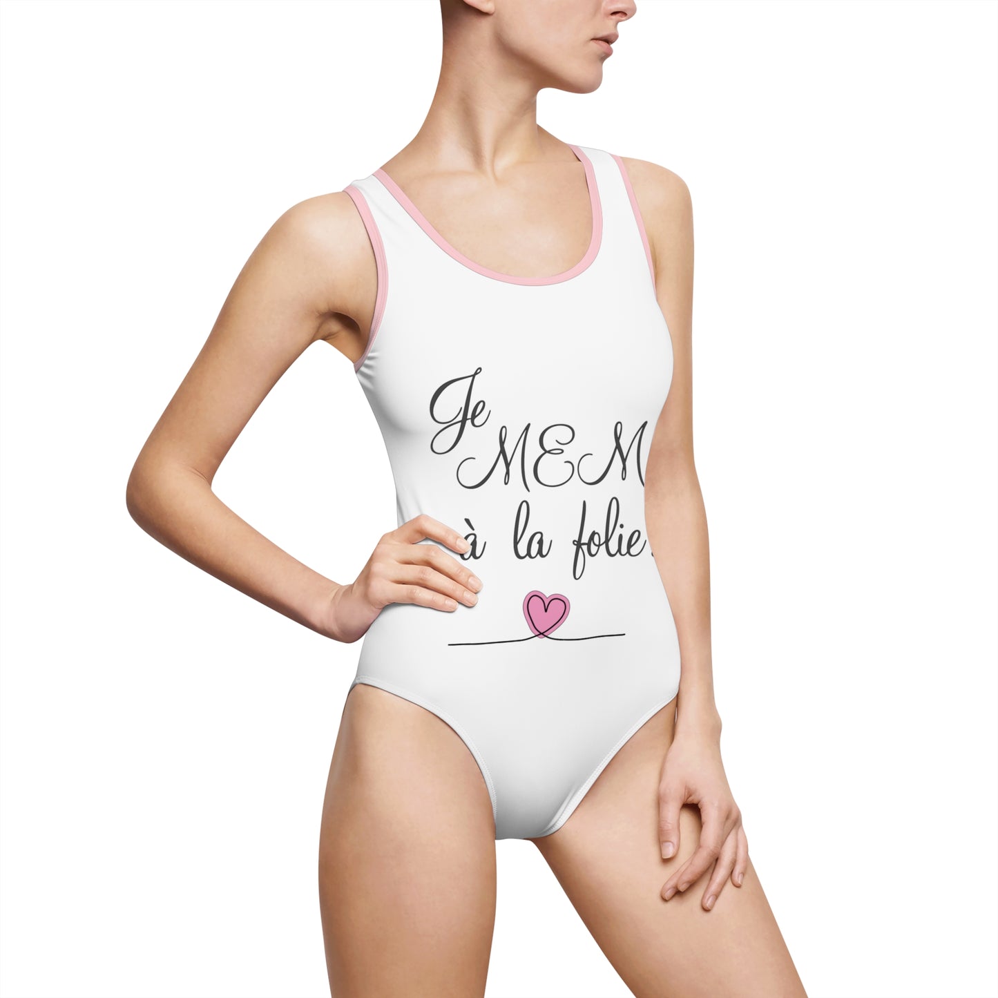 Je MEM à la Folie par Marie-Ève Mongrain, Chic Women's One-Piece Swimsuit - Beachwear, Summer Fun, Pool Party, Stylish Swimwear, Vacation Essential