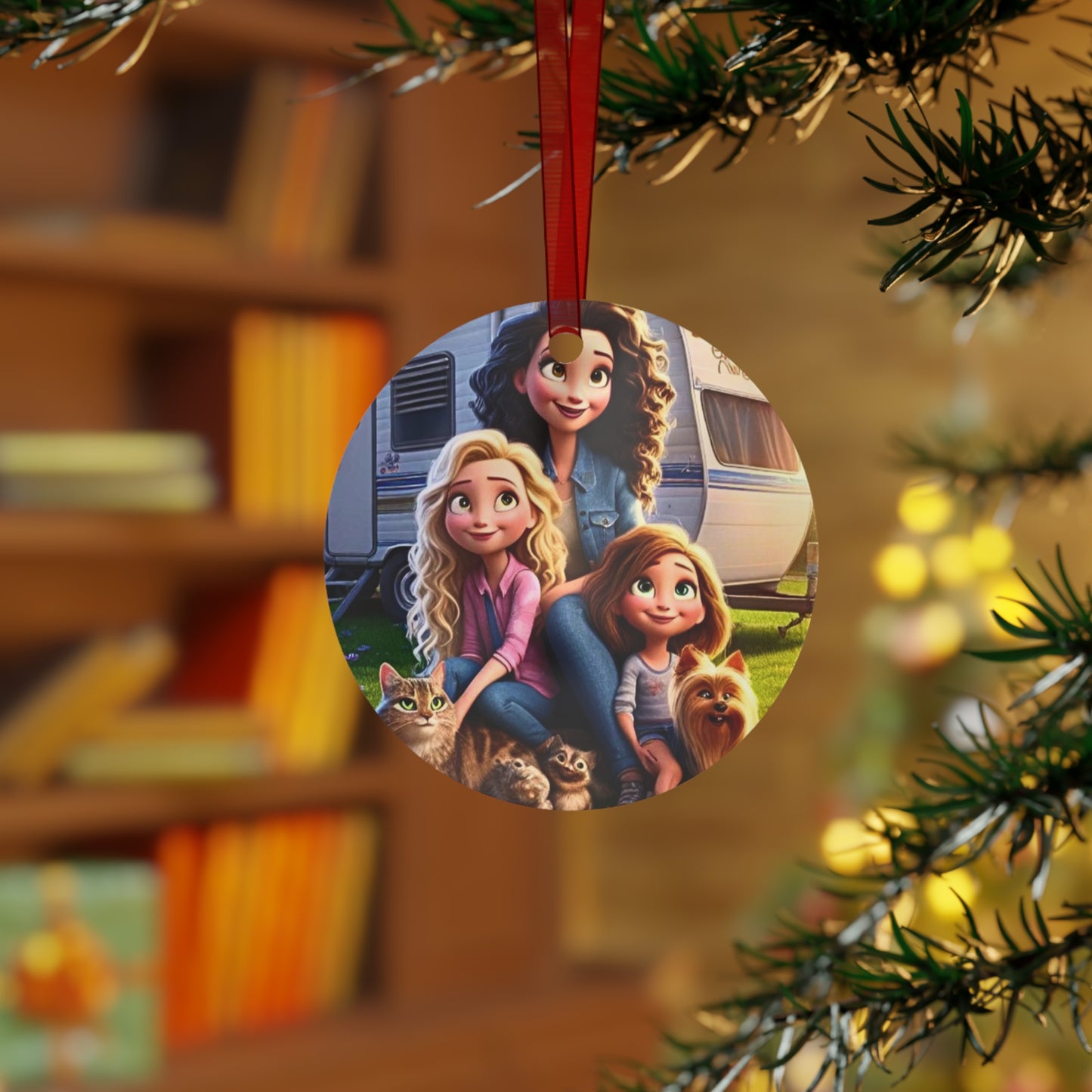 Mongrain's Family Adventures Metal Ornament