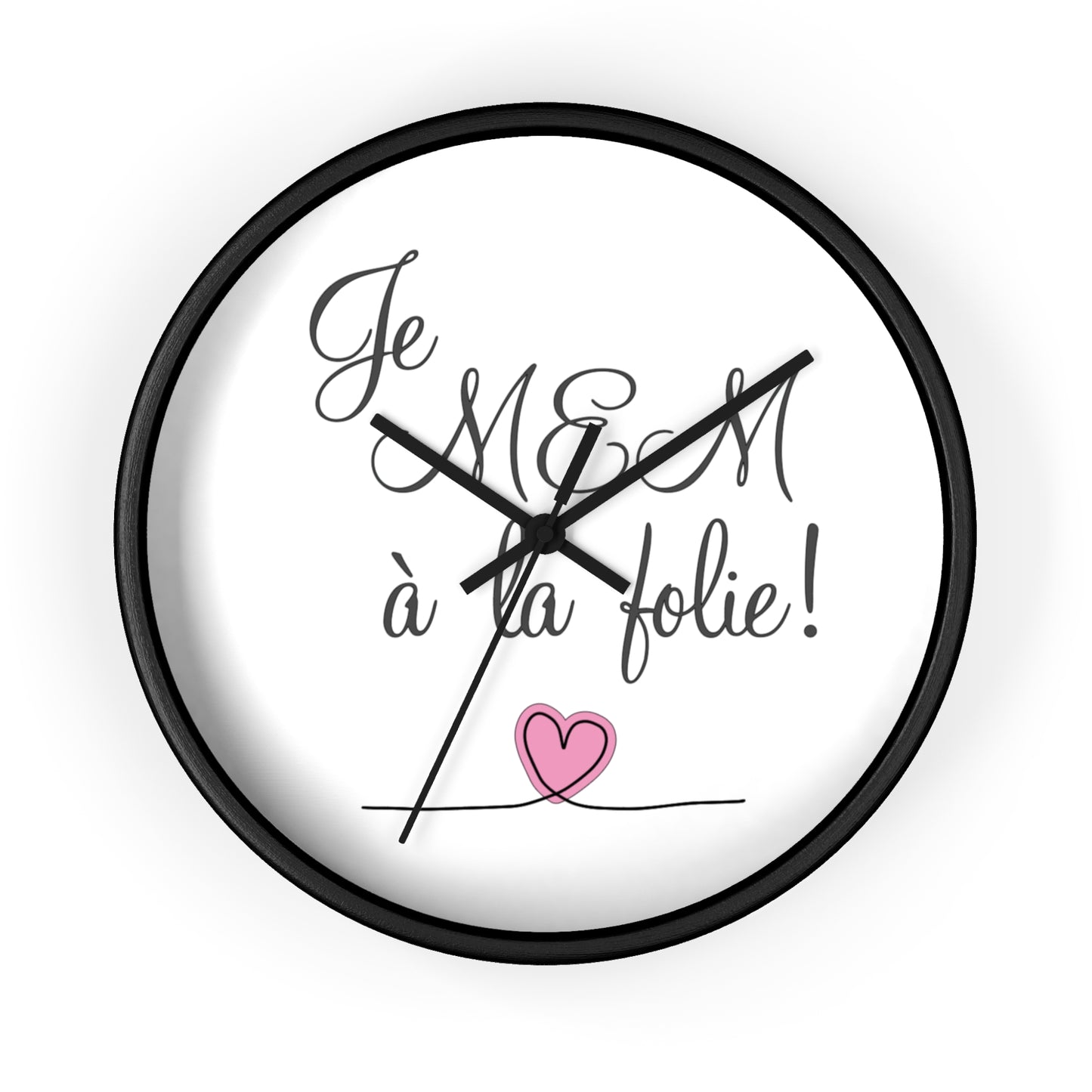 Je MEM à la Folie par Marie-Ève Mongrain, Charming Love Wall Clock, Home Decor