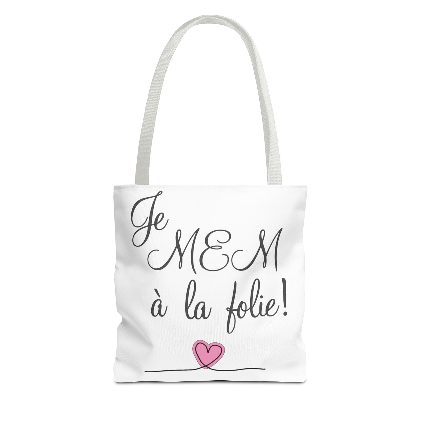 Je MEM à la Folie by Marie-Ève Mongrain Romantic Tote Bag - Cute Gift for Couples, Everyday Use, Shopping, Beach, Travel