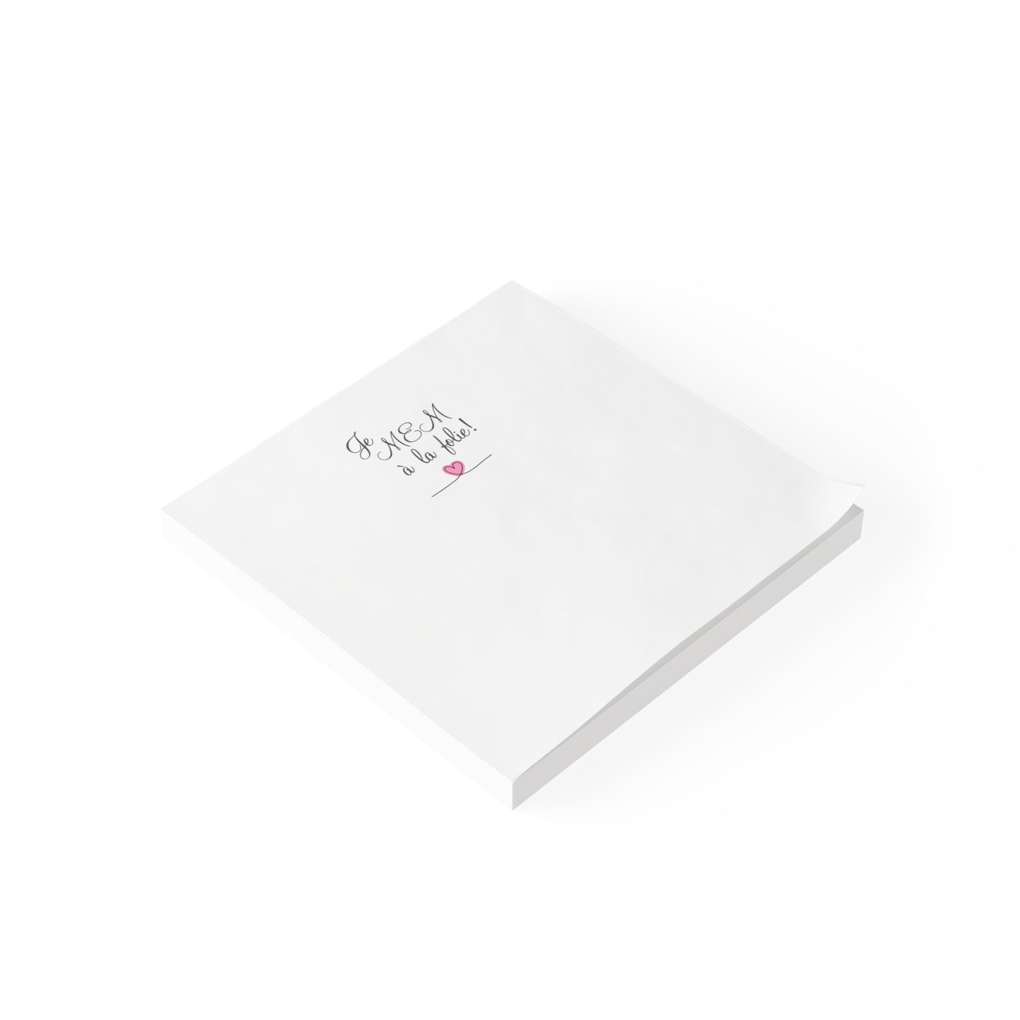 Je MEM à la Folie par Marie-Ève Mongrain, Elegant Post-it® Note Pads, Cute Reminder Pads, Personalized Stationery, Gift for Her, Office Supplies, Wedding Planning