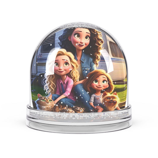 Mongrain's Family Adventures Charming Snow Globe | Keepsake Decoration, Holiday Gift, Home Decor, Magical Memory, Winter Wonderland Piece