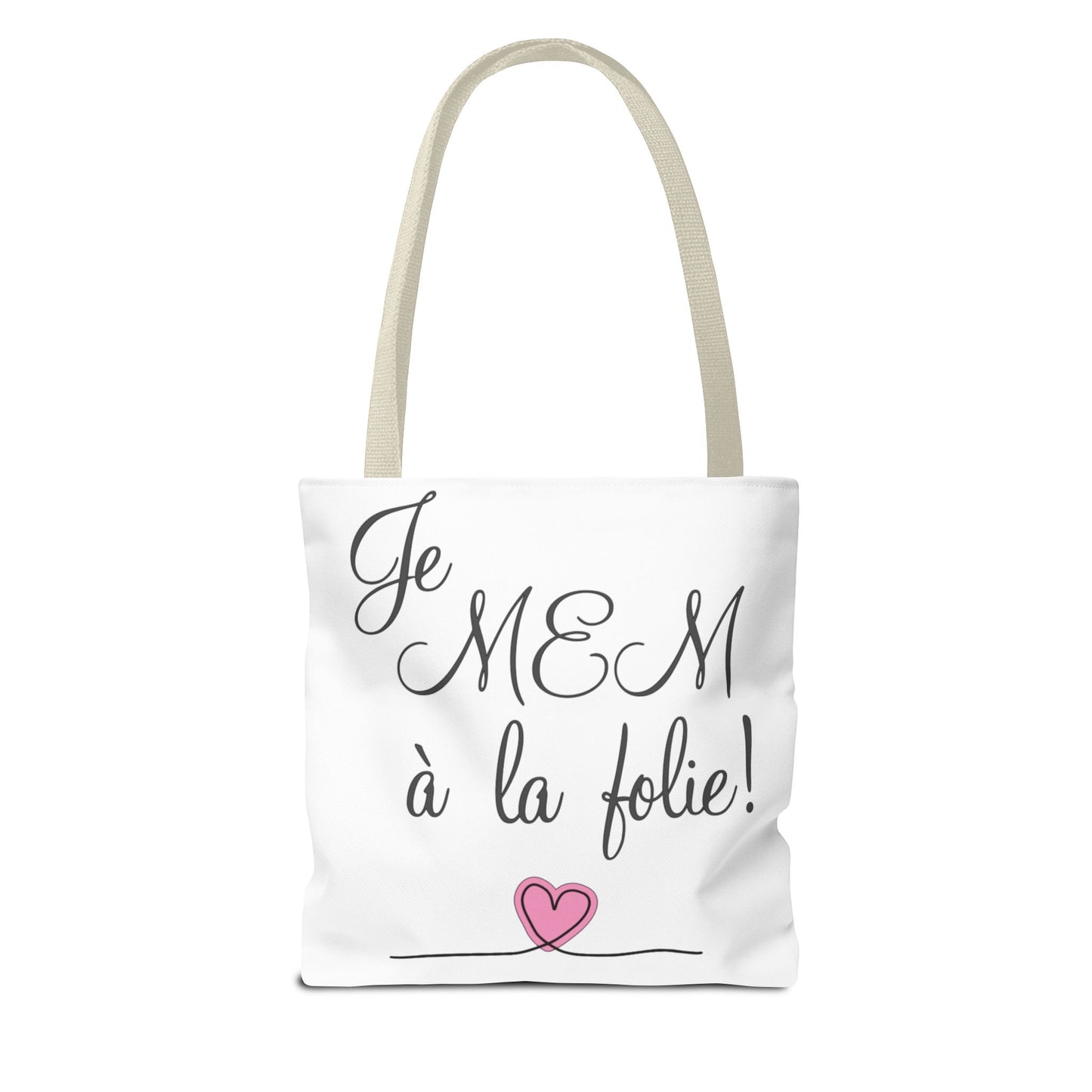 Je MEM à la Folie by Marie-Ève Mongrain Romantic Tote Bag - Cute Gift for Couples, Everyday Use, Shopping, Beach, Travel