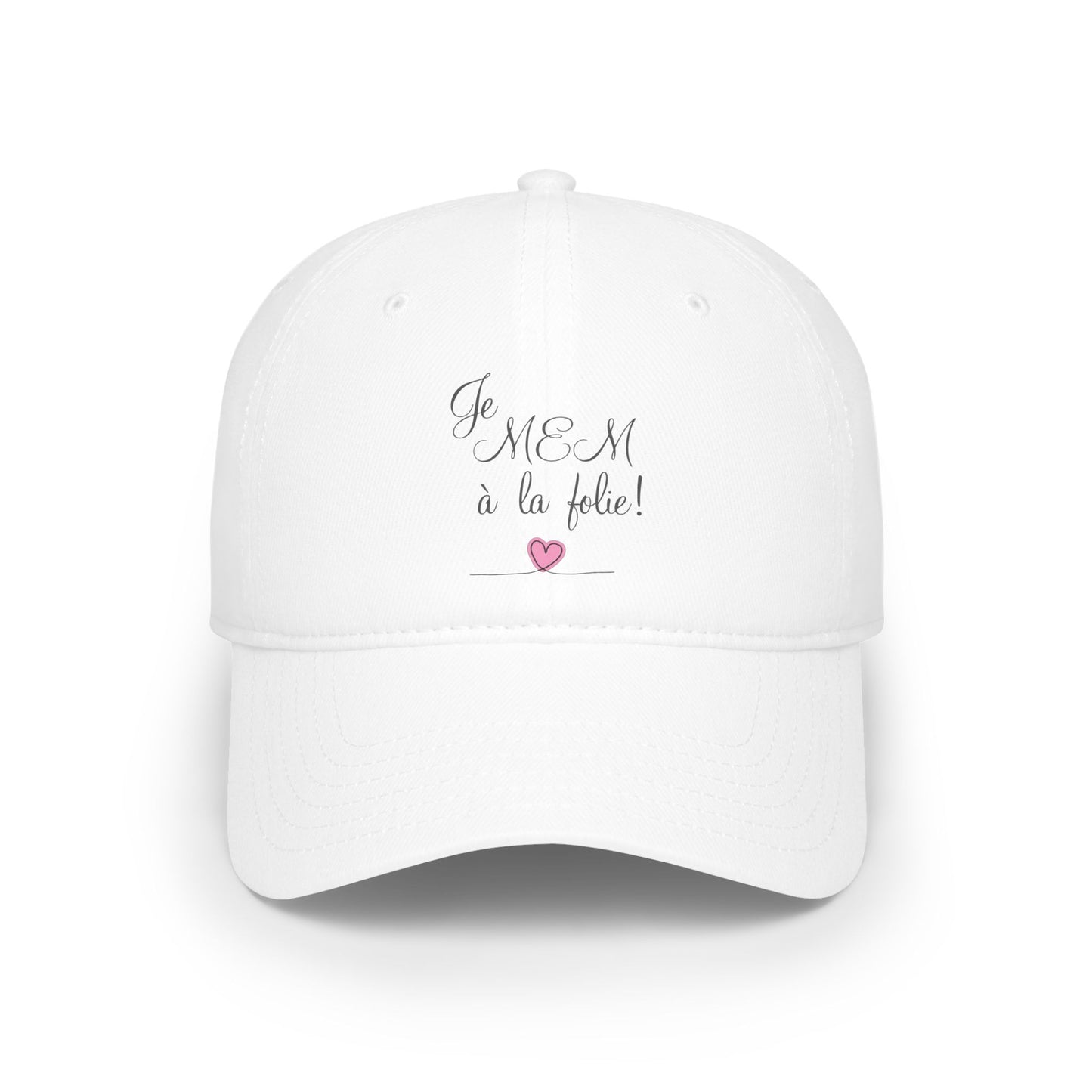 Je MEM à la folie par Marie-Ève Mongrain, Low Profile Baseball Cap with Heart Design