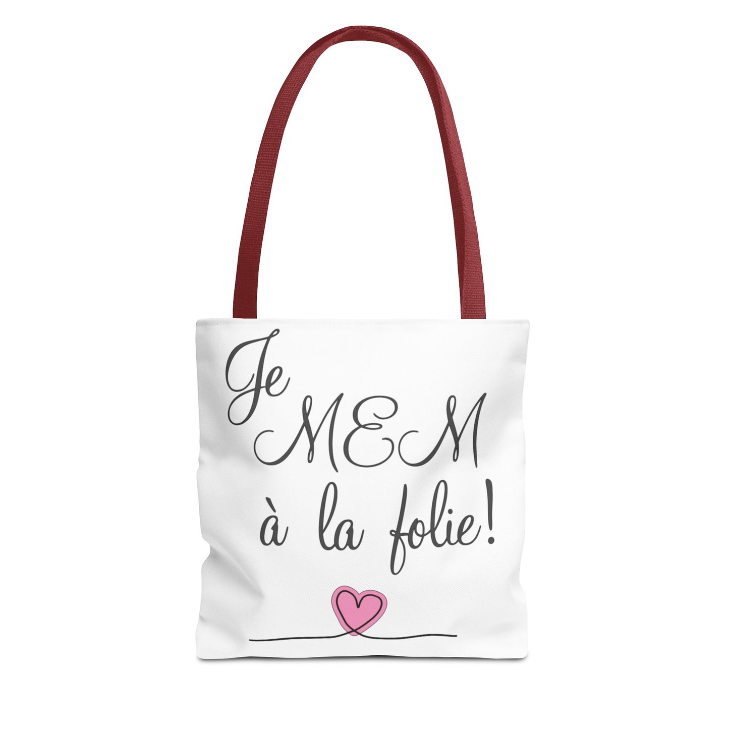 Je MEM à la Folie by Marie-Ève Mongrain Romantic Tote Bag - Cute Gift for Couples, Everyday Use, Shopping, Beach, Travel