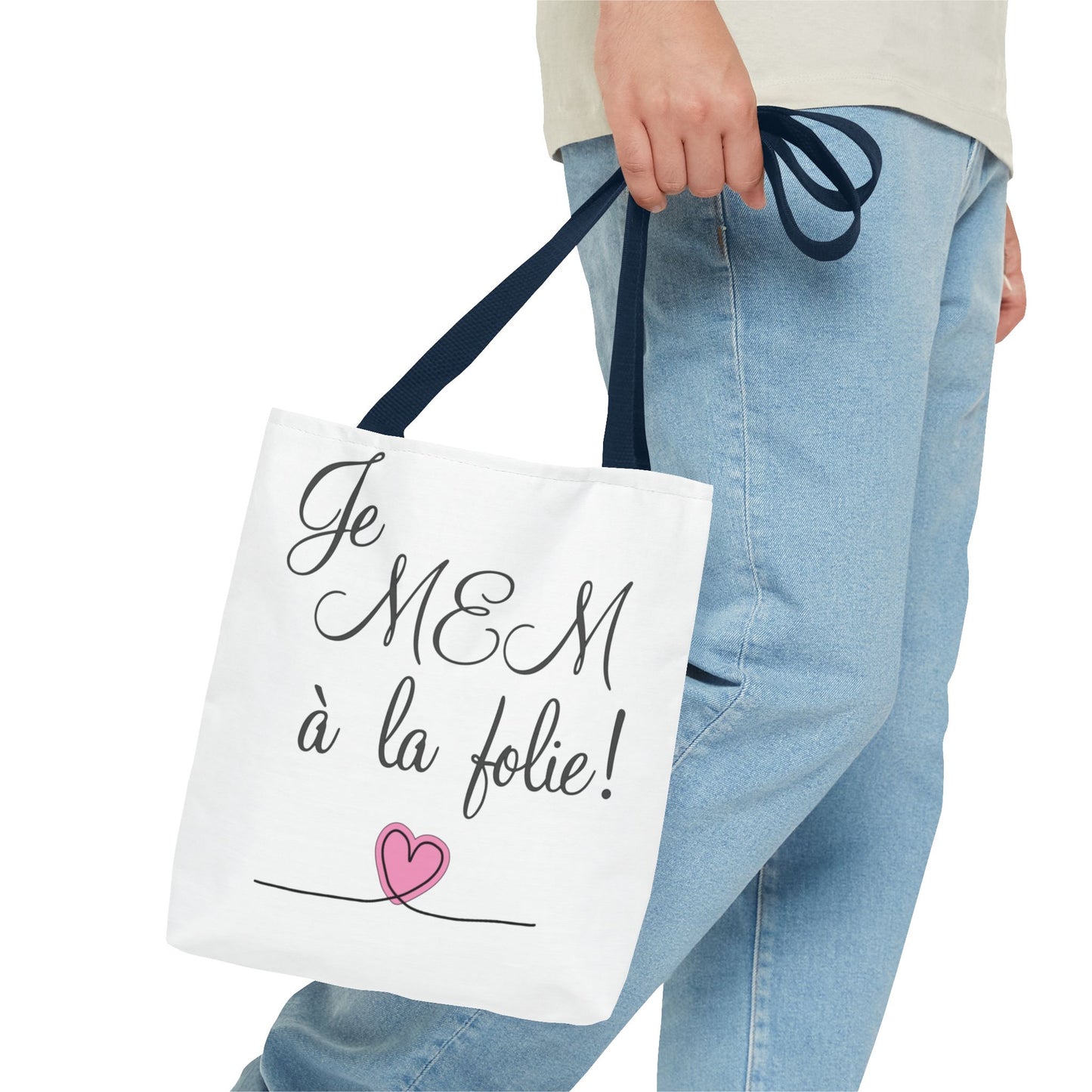 Je MEM à la Folie by Marie-Ève Mongrain Romantic Tote Bag - Cute Gift for Couples, Everyday Use, Shopping, Beach, Travel
