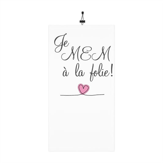 Je MEM à la Folie par Marie-Ève Mongrain, Cozy Winter Neck Gaiter, Adjustable Drawstring Scarf, Perfect for Winter Sports, Outdoor Activities, Gift Ideas