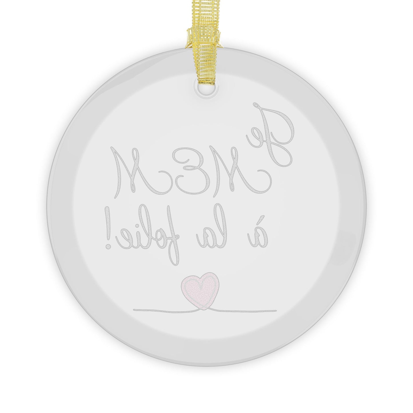 Je MEM à la Folie par Marie-Ève Mongrain, Romantic Glass Ornaments for Home Decor, Wedding Gifts, Valentine's Day Decor, Personalized Gift, Memory Keepsakes
