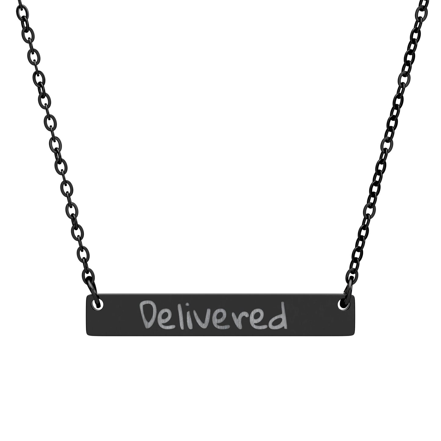 Wear the song Bar Necklace — 'Delivered' by Marie-Ève Mongrain Personalized Pendant