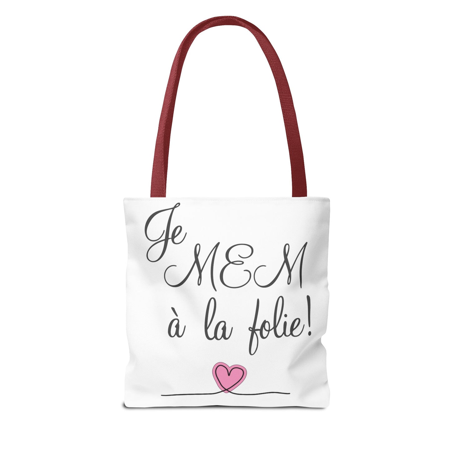 Je MEM à la Folie by Marie-Ève Mongrain Romantic Tote Bag - Cute Gift for Couples, Everyday Use, Shopping, Beach, Travel