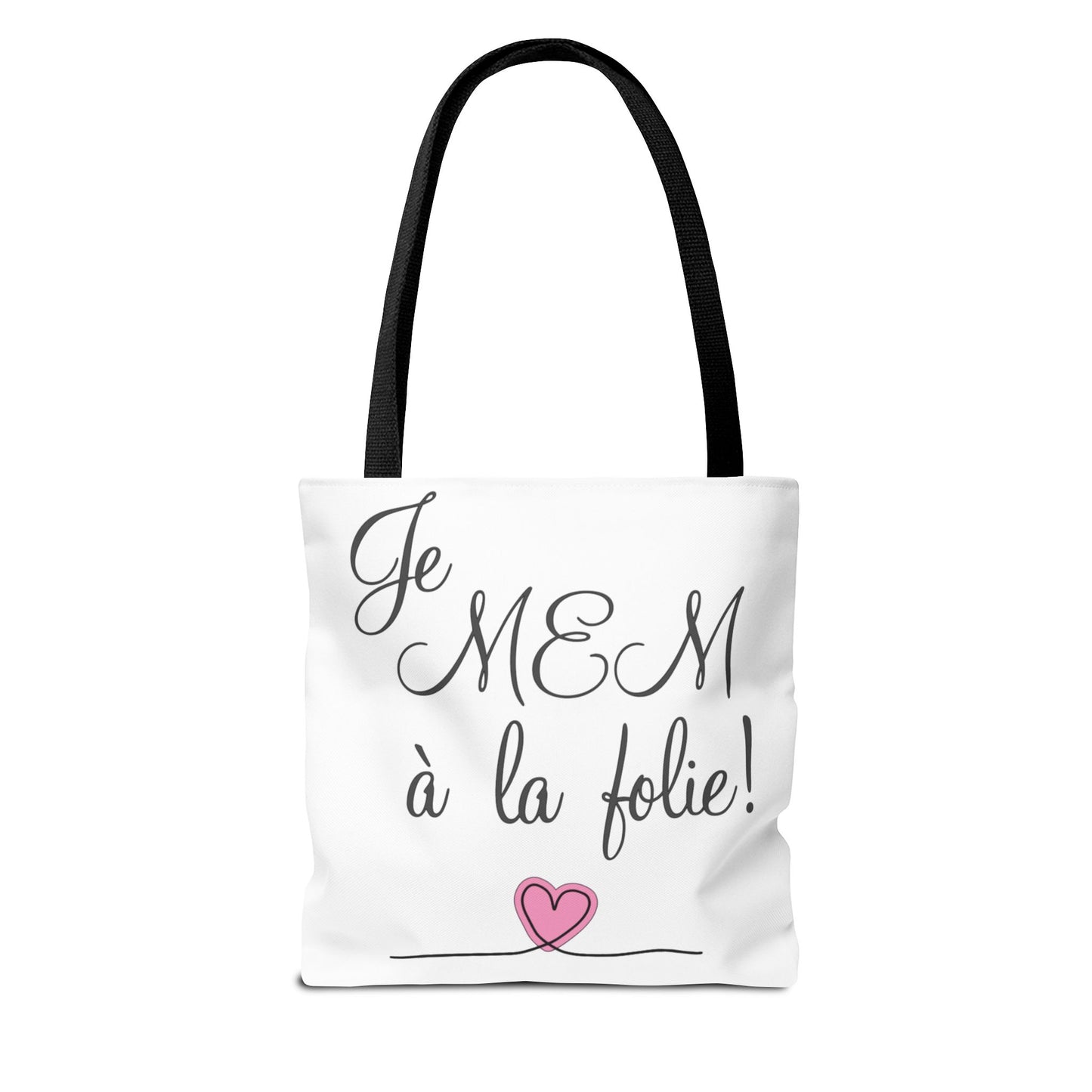 Je MEM à la Folie by Marie-Ève Mongrain Romantic Tote Bag - Cute Gift for Couples, Everyday Use, Shopping, Beach, Travel