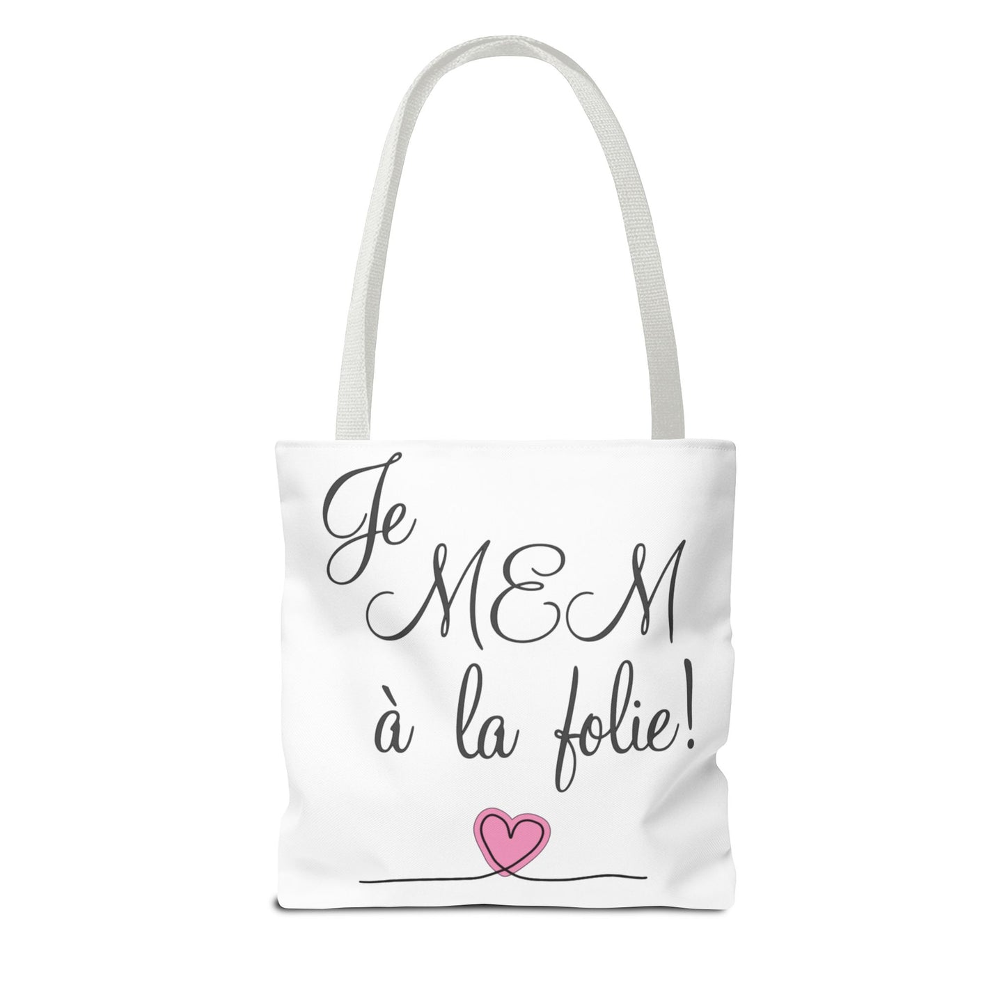 Je MEM à la Folie by Marie-Ève Mongrain Romantic Tote Bag - Cute Gift for Couples, Everyday Use, Shopping, Beach, Travel