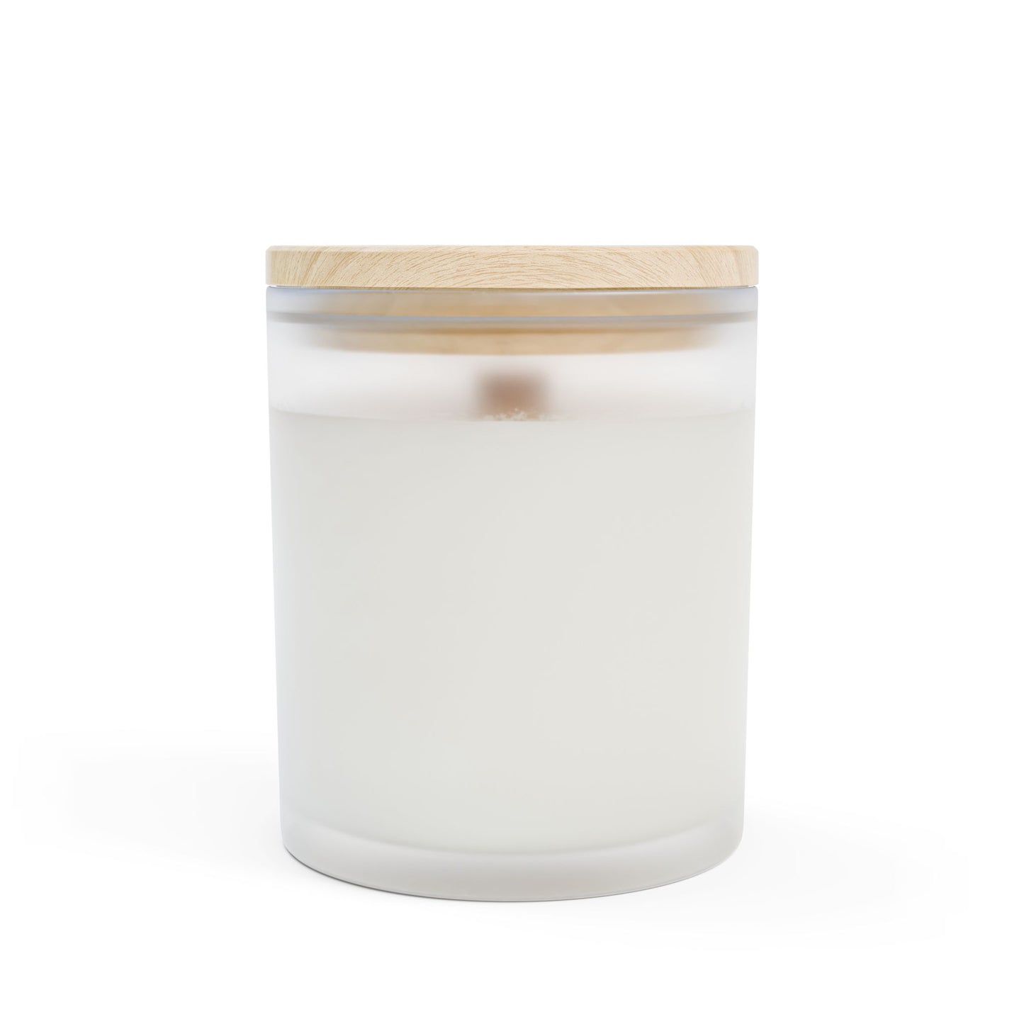 Burn the song "Tik Tok Tok" by Marie-Ève Mongrain  Frosted Glass Candle — 11oz Scented Soy Candle with Wooden Lid