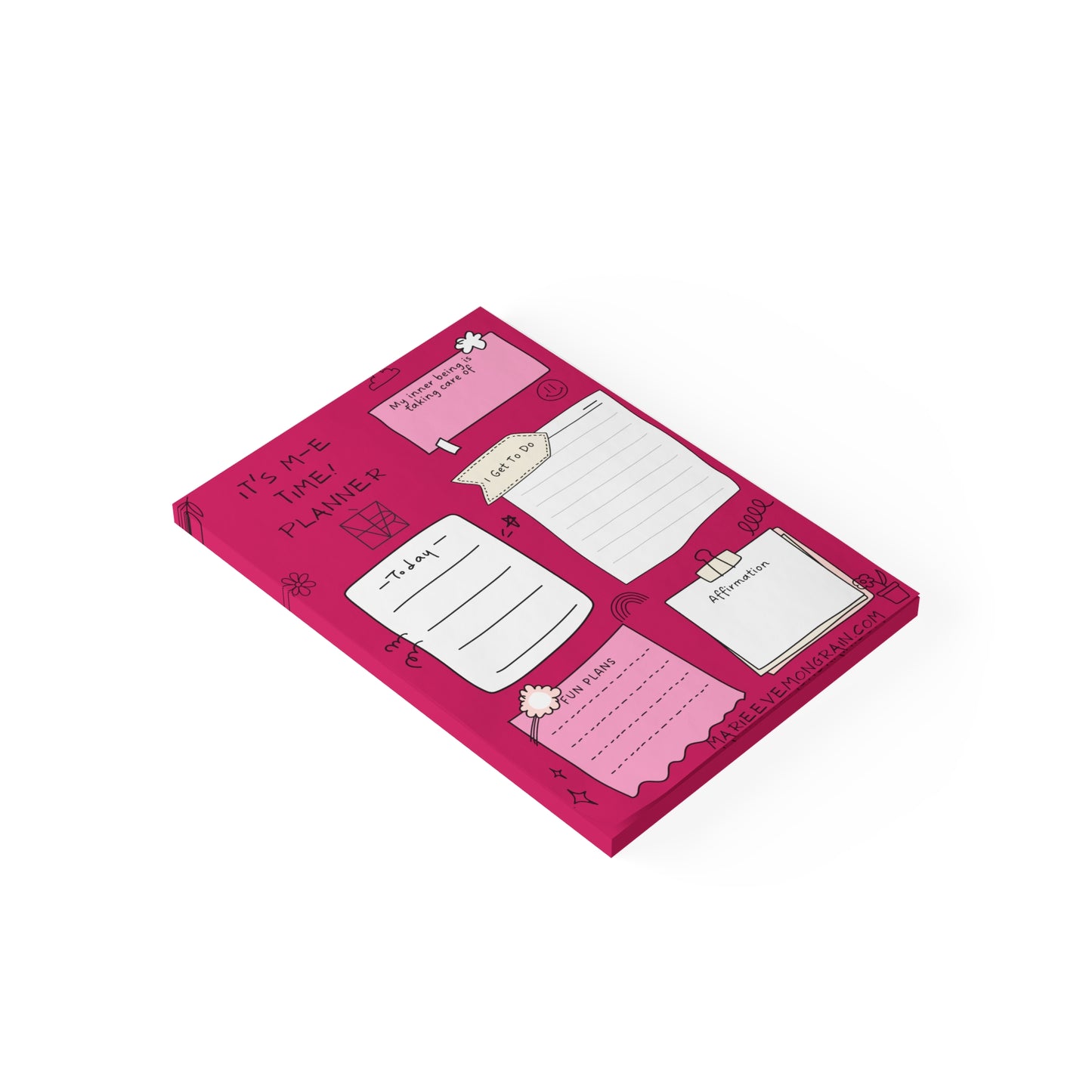 Planner Post-it Note Pad — 'It's Me Time' by Marie-Ève Mongrain Daily To‑Do & Affirmation Sticky Notes