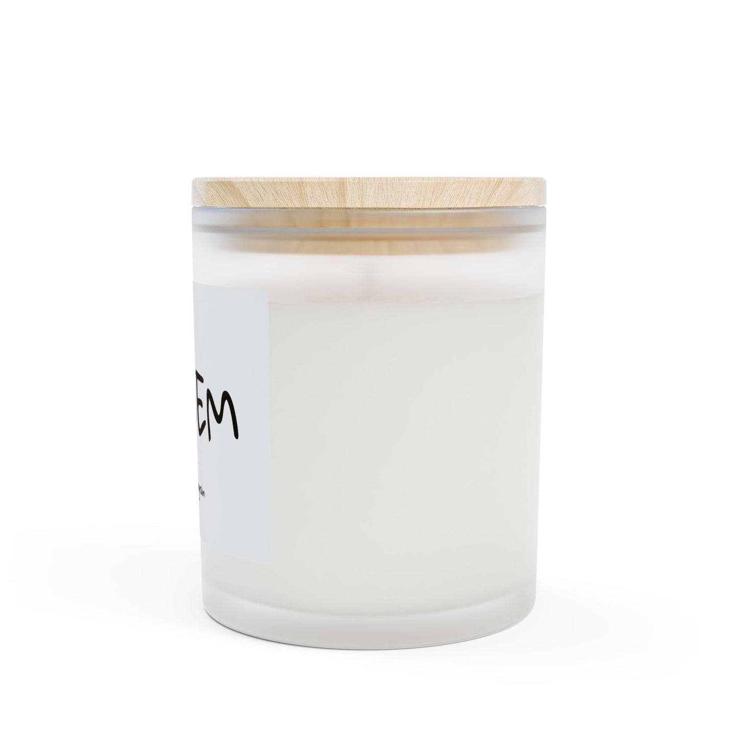 Burn the song "Je MEM" by Marie-Ève Mongrain Frosted Glass Candle — 11oz Scented Soy Candle with Wooden Lid