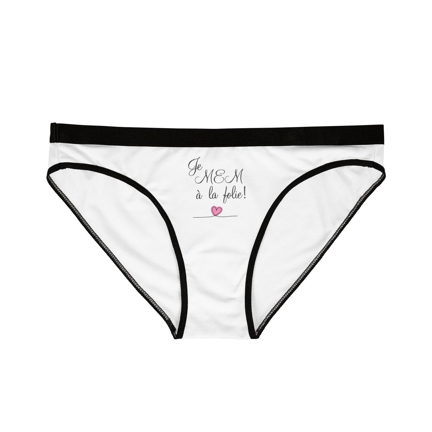 Je MEM à la Folie par Marie-Ève Mongrain, Women's Underwear - Fun & Flirty Briefs, Perfect for Everyday Wear, Self-Care, Gifts, Valentine’s Day, or Bachelorette Party