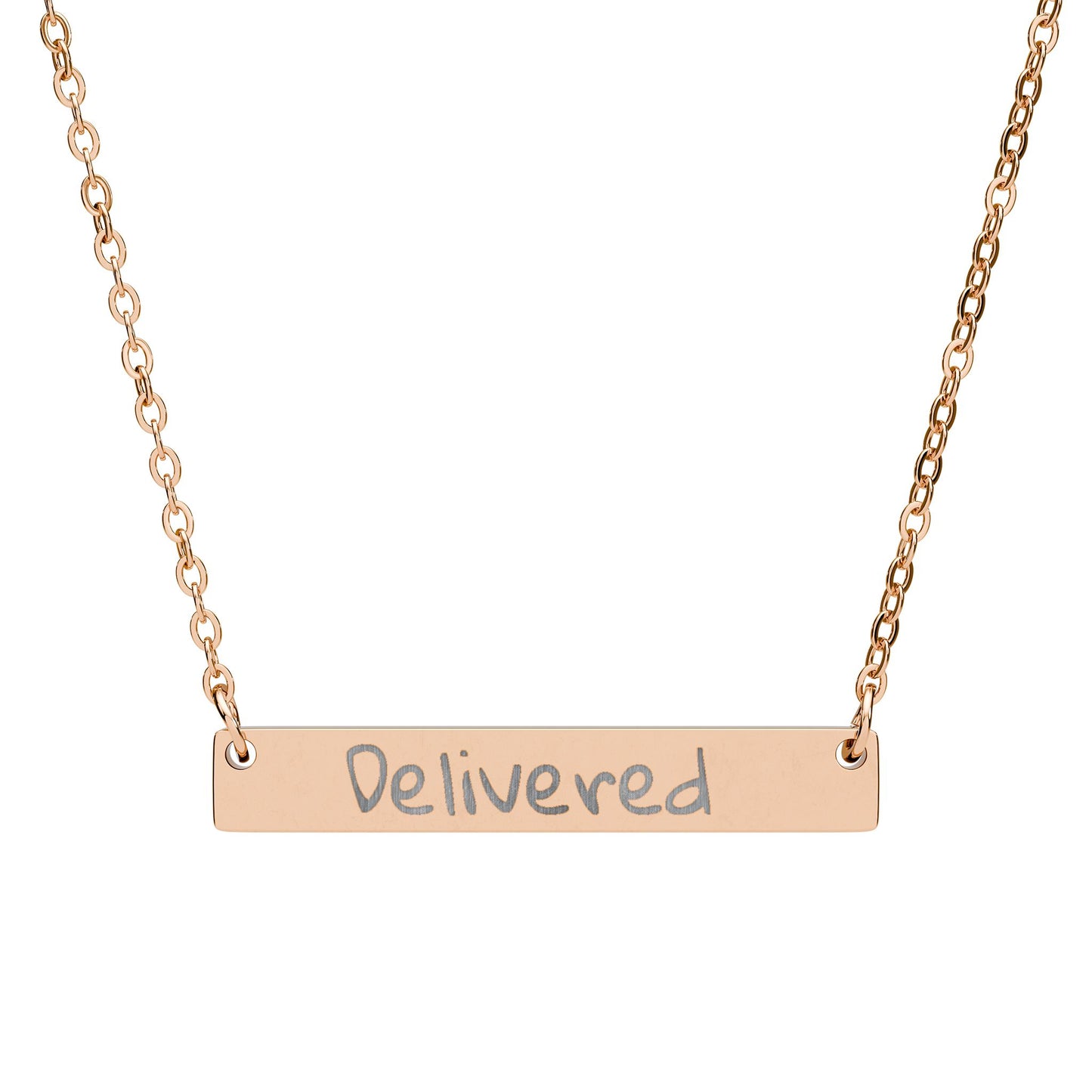 Wear the song Bar Necklace — 'Delivered' by Marie-Ève Mongrain Personalized Pendant