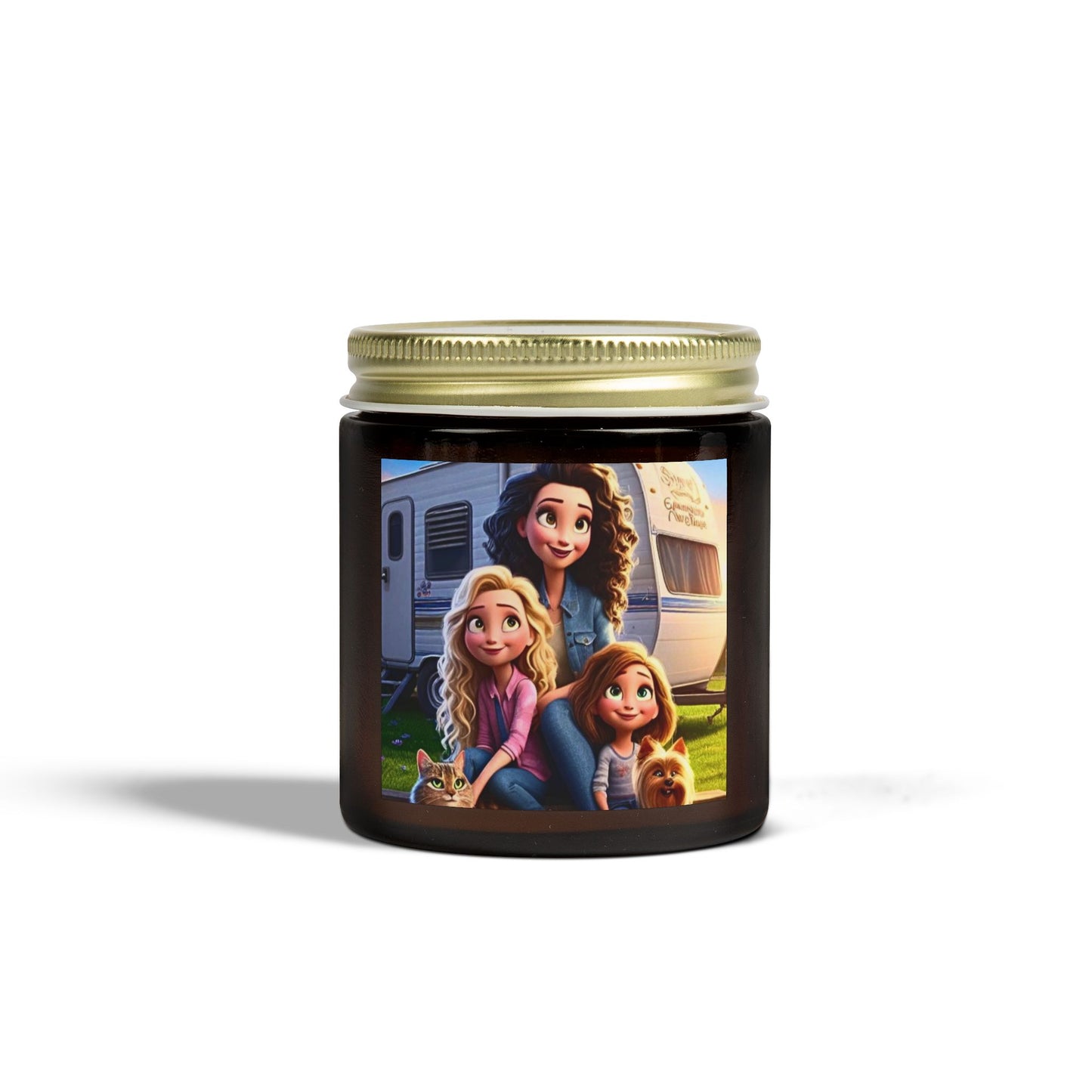 Mongrain's Family Adventures Moments Scented Candle - Coconut Apricot Wax, Candle for Home Decor, Gift for Mom, Camping Vibes, Room Fragrance