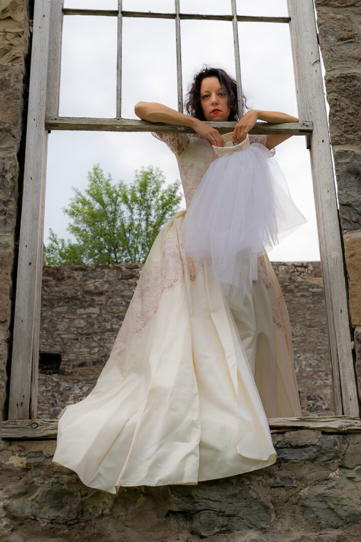Marie Eve Mongrain In The Wedding Dress Photo Shoot